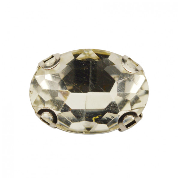 Страза пришивная, 10*14мм, цвет голубой